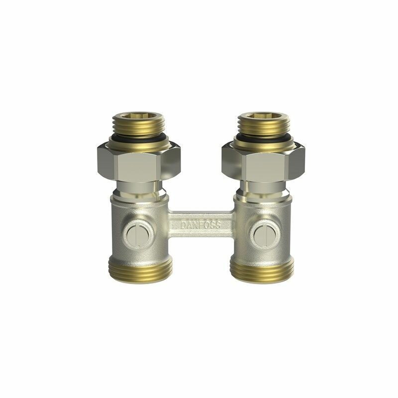 фото Узел нижнего подключения 1/2"НРх3/4"НР-евроконус, прямой, тип RLV-KB, Danfoss 003L0392 / 003L0396