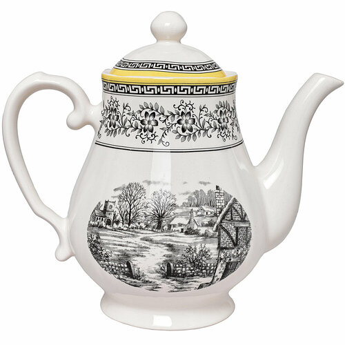 Фарфоровый заварочный чайник 965 мл декорбелый серия Halcyon Grace by Tudor GR01_965TP 5788₽