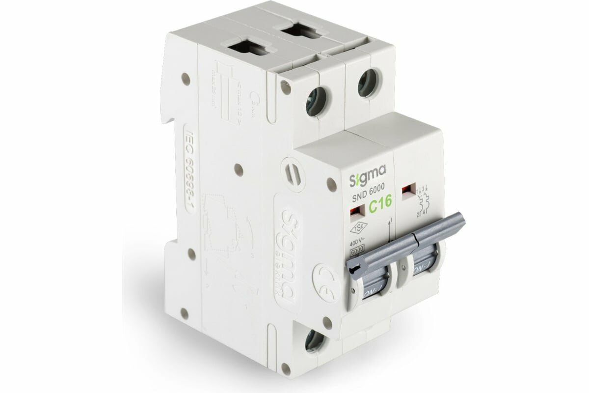 Sigma Elektrik Автоматический выключатель 2P C 16A 6kA 6SM216C