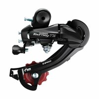 Задний переключатель Shimano Tourney TZ500, средняя лапка GS, 6 скоростей, крепление на петух