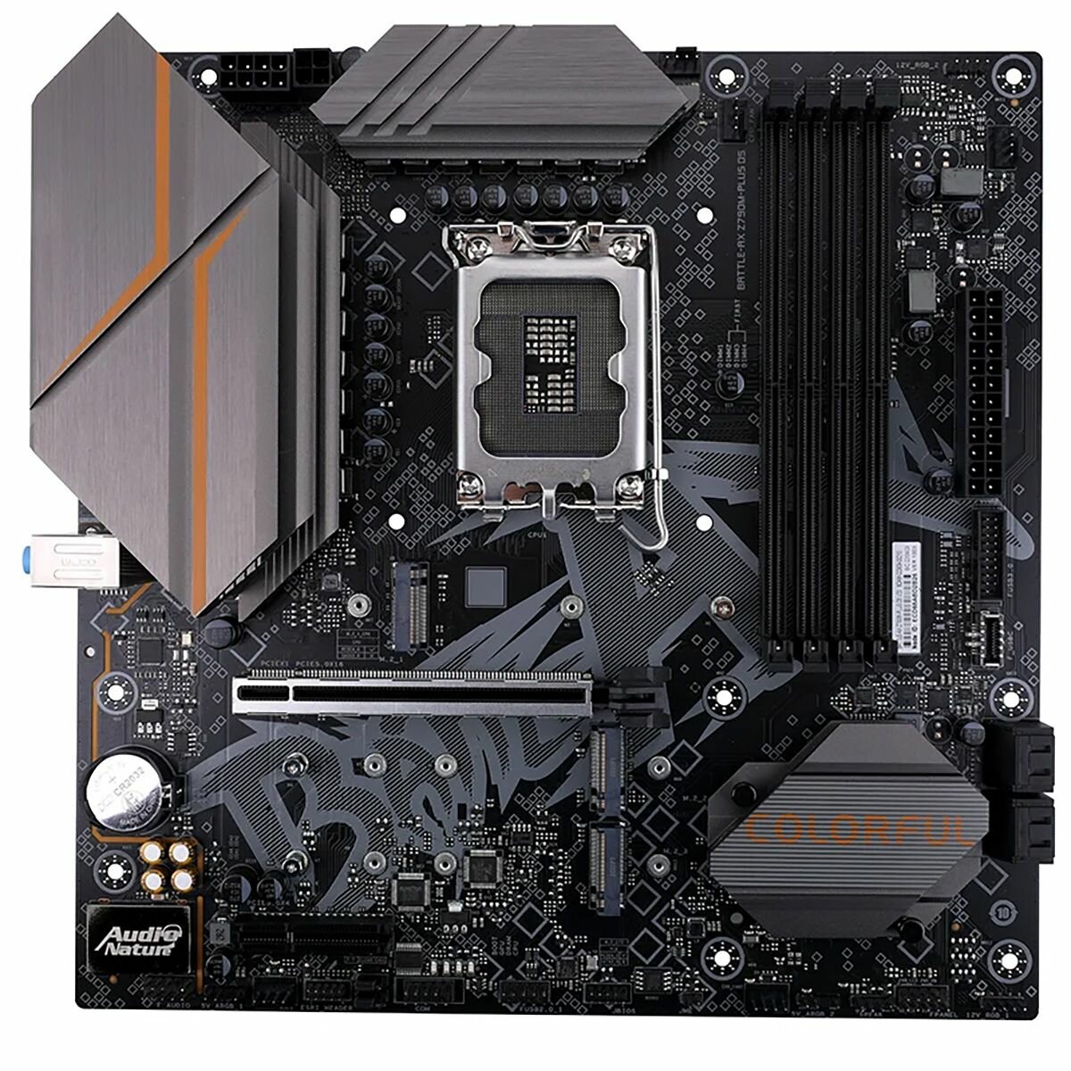 Материнская плата Colorful BATTLE-AX Z790M-PLUS D5 V20, LGA1700, Intel Z790, Micro-ATX, RTL (BATTLE-AX Z790M-PLUS D5 V20)