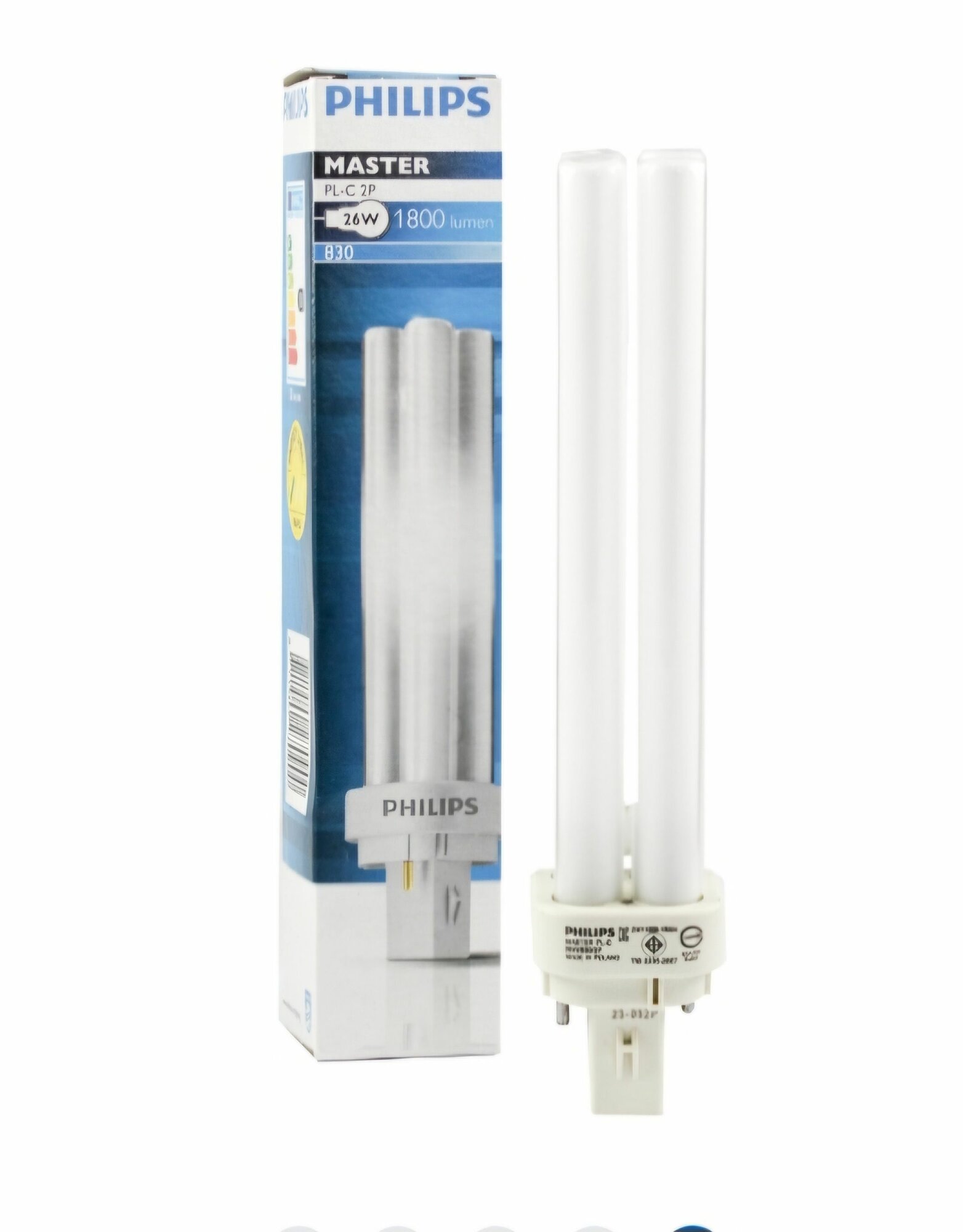 Люминесцентная компактная лампа MASTER PL-C 26W/830 G24d-3 2p PHILIPS 10шт