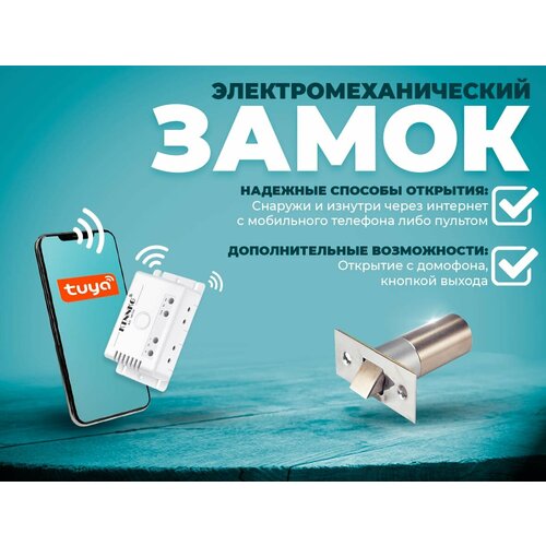 Комплект 96 - СКУД с доступом по телефону через интернет с электромеханическим врезным замком защелкой