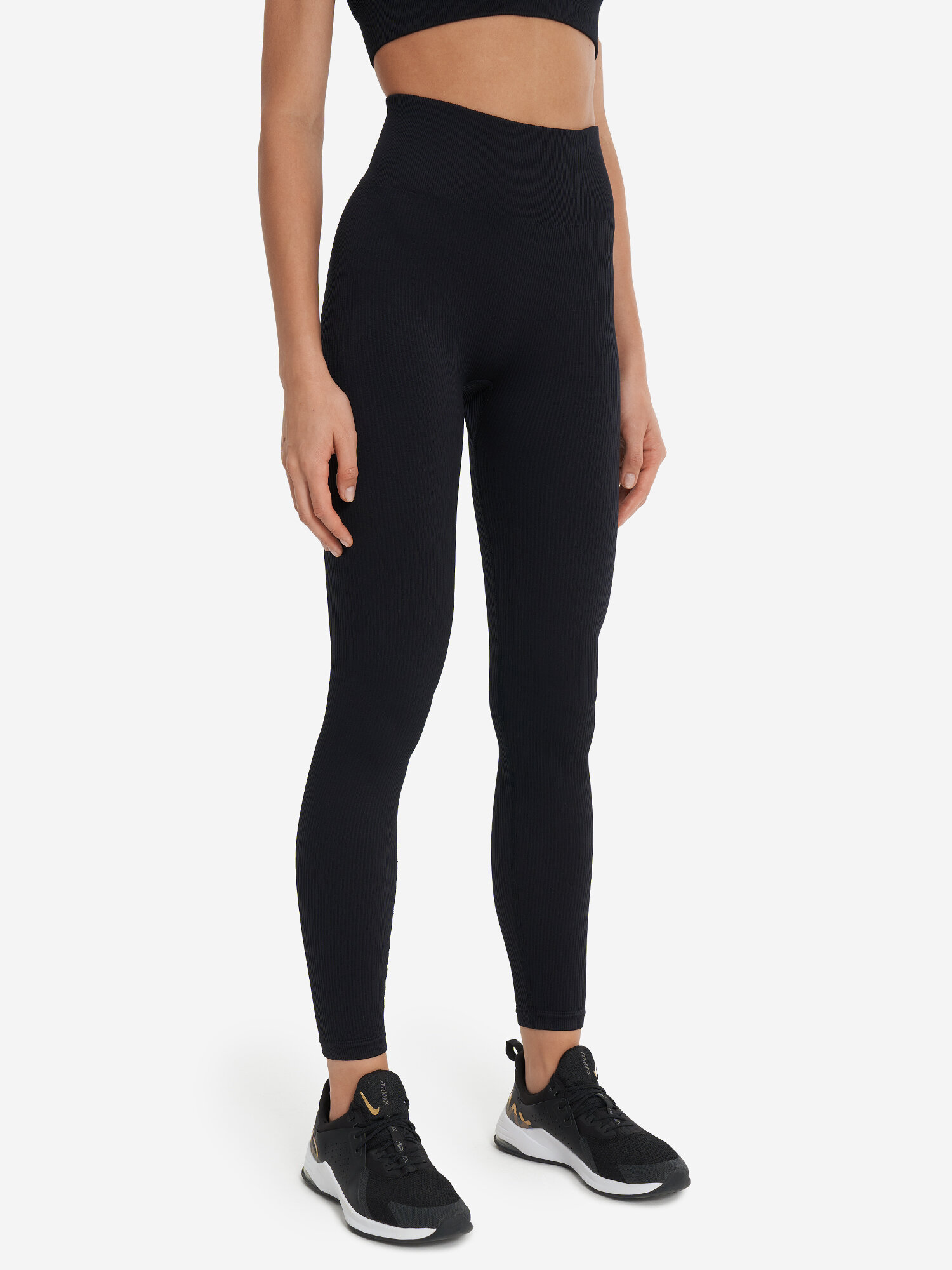 Легинсы спортивные MATRIX SPORT MPF Ribbed Seamless Leggings, размер 42, черный — фото 1
