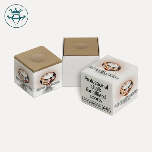 Изображение товара Мел для бильярда Super Diamond White, белая коробка, 1 шт.