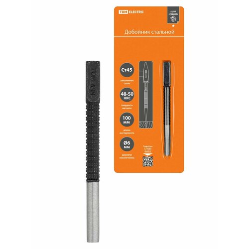 Добойник Ш6 мм длина 100 мм углеродистая сталь блистер Гранит TDM SQ10220605 1 шт 331₽