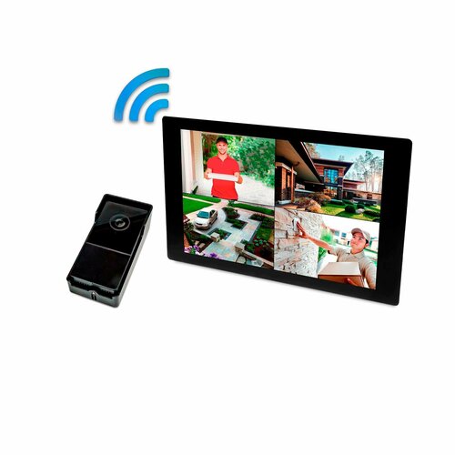 Комплект Wi-Fi видеодомофон TUYA APP - Sky-Net 1000 10-24G Wi-Fi HD монитор 10 дюймов и 3MP антивандальная вызывная WiFi панель 28386₽