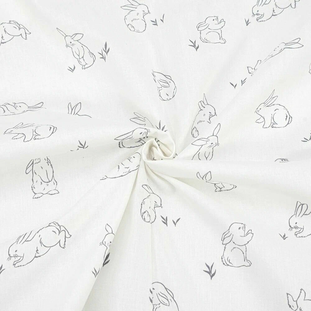 Поплин ткань зайчики 2м, ширина 150 см