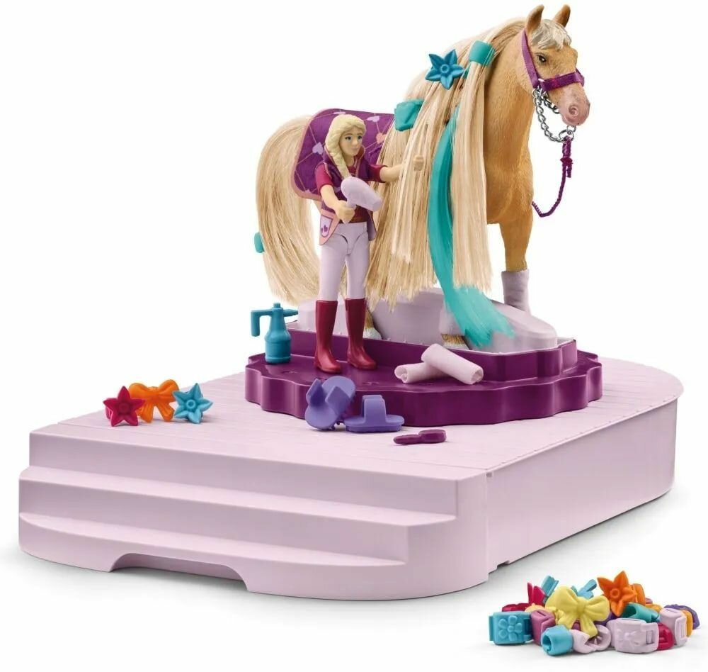 Набор Schleich 42617 Красота Софии Вращающаяся станция для ухода за лошадьми