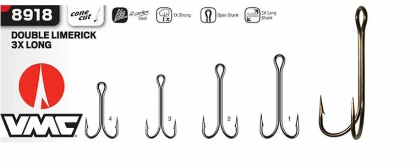 Крючки VMC 8918 BZ №02 (10шт) — фото 1