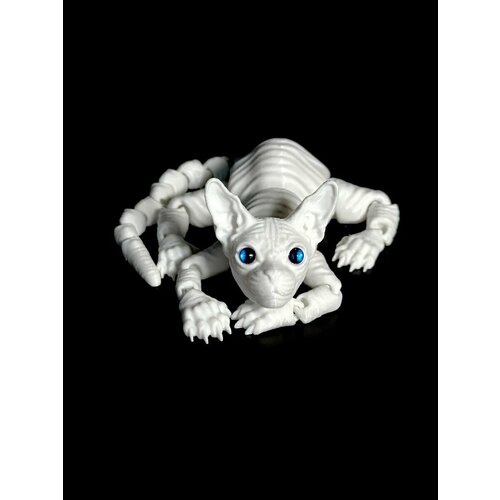 Гибкая игрушка-антистресс: Котенок Феликс с живыми глазками