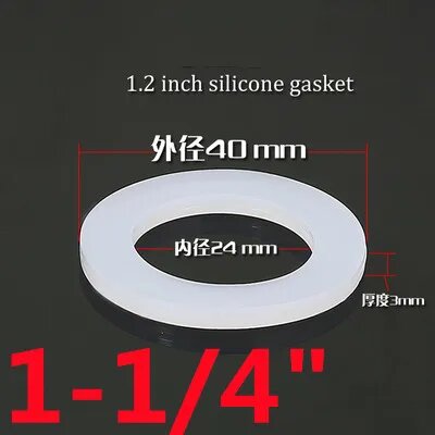 Силиконовые прокладки для сантехники 1/8 1/4 3/8 1/2 3/4 1 1,2 1,5, 40x24x3mm, 10pcs