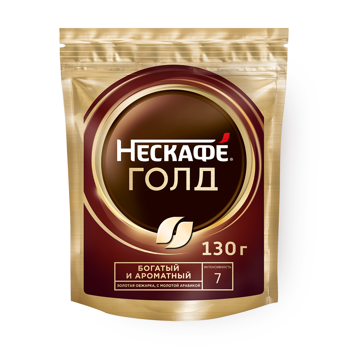 Кофе растворимый NESCAFE Gold, растворимый, с молотым, 130 г