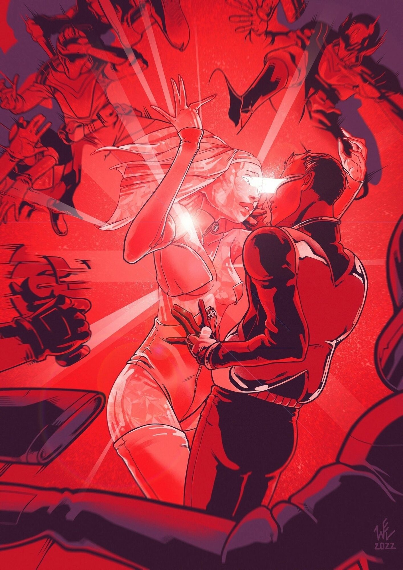 Открытка Cyclops & Emma Frost