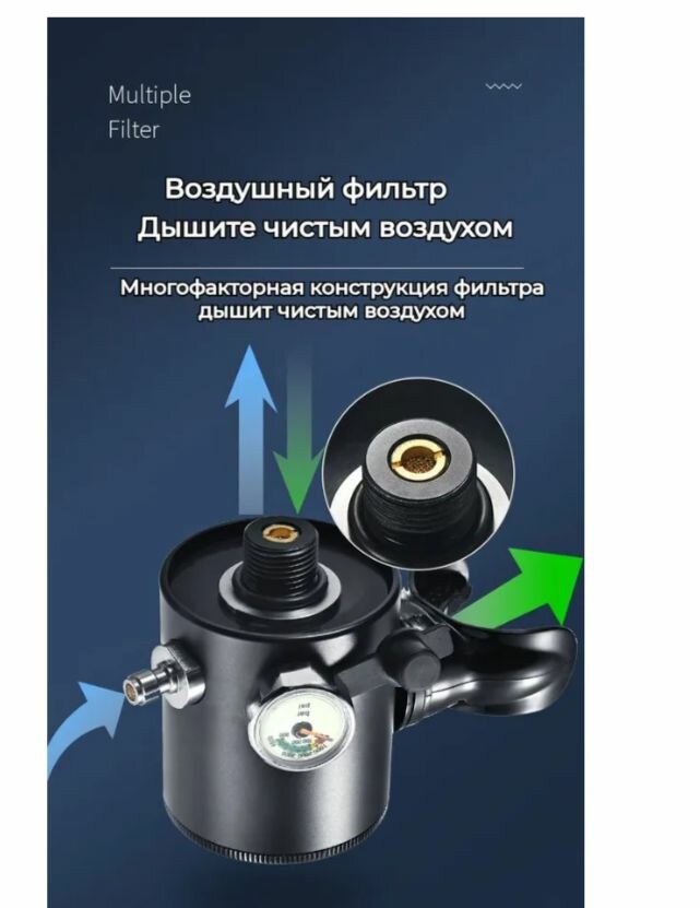 Картинки Кислородный Баллон SDIVEOXY для снорклинга и дайвинга, салатовый