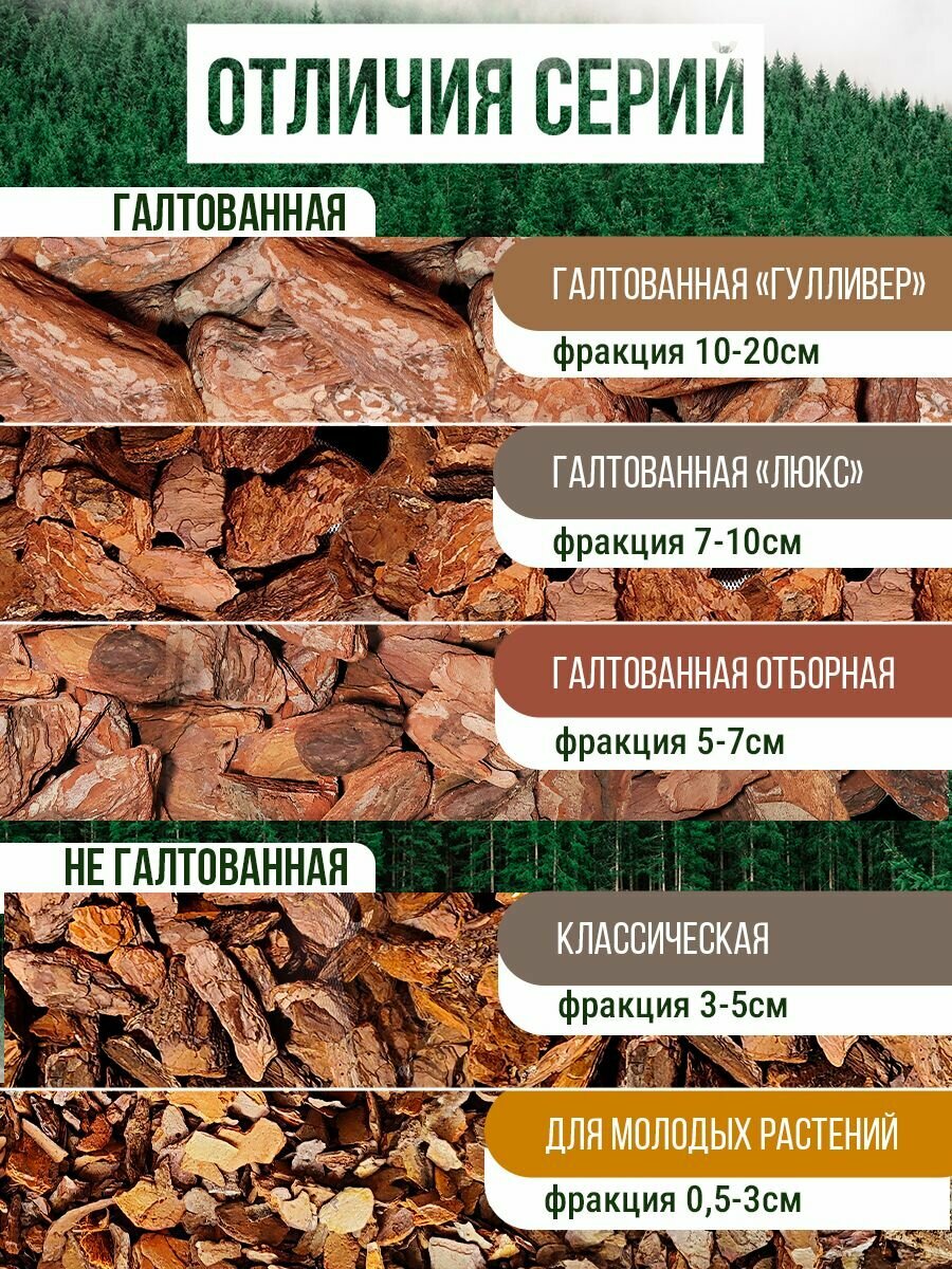Кора сосны для молодых растений. Грунт для орхидей. Субстрат. Фракция 0,5-3 см, 2 литра. — фото 1