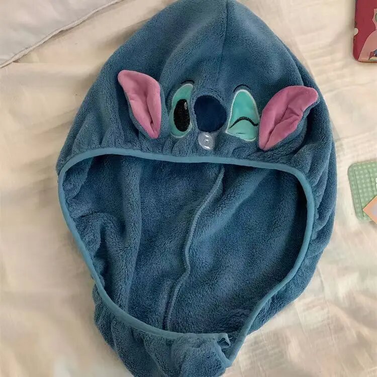 Полотенце для лица Stitch, аниме Дисней, милый стежок, шапочка для сушки волос, полотенце с героями мультфильмов, мягкое полотенце для лица, женское полотенце для душа для девочек, подарки, игрушки, C