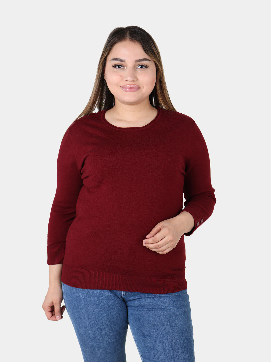 Свитер размер One Size, , бордовый — фото 1