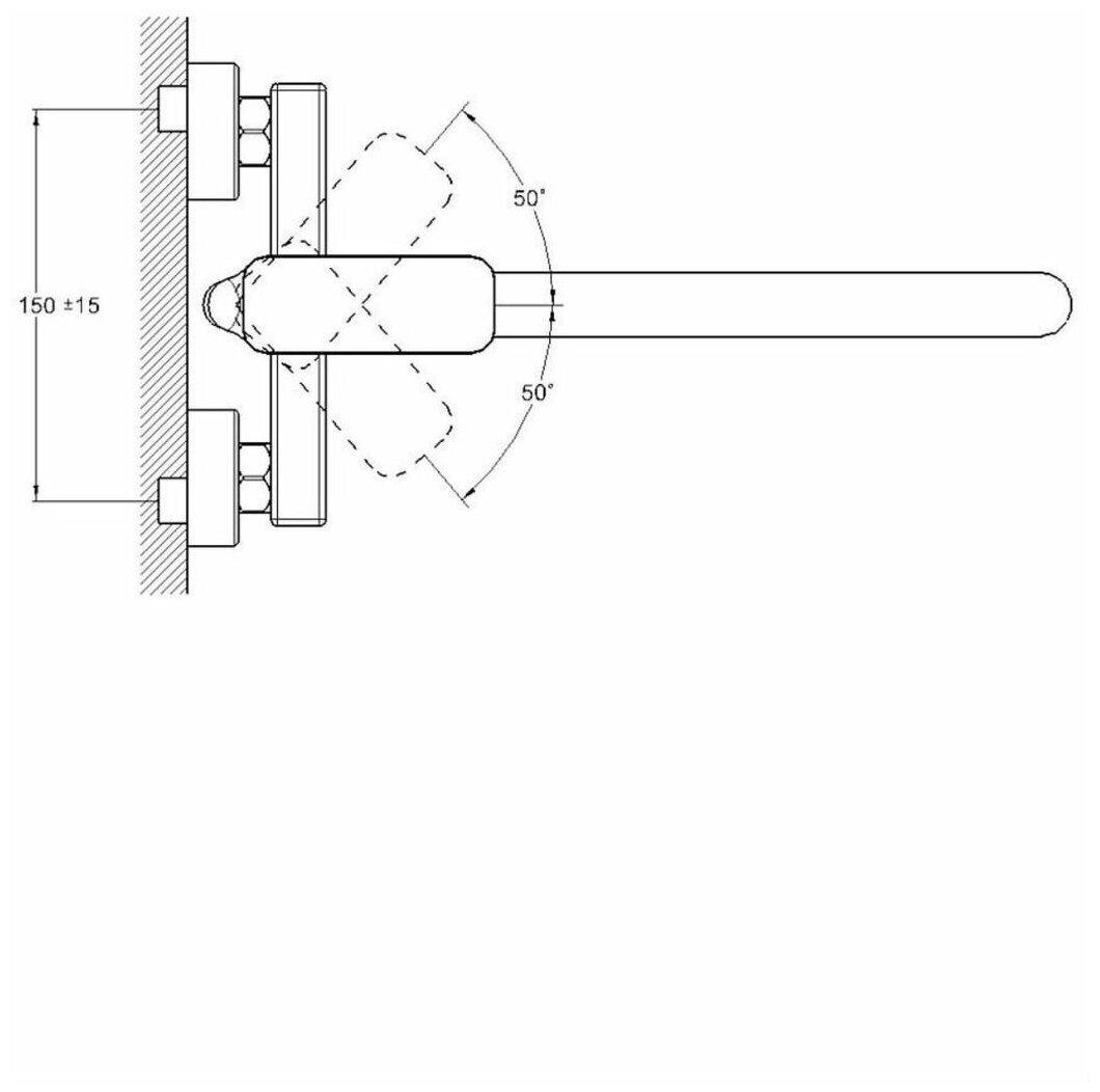 Смеситель Zegor для ванны с душем, LEB7-B123-KH — фото 1