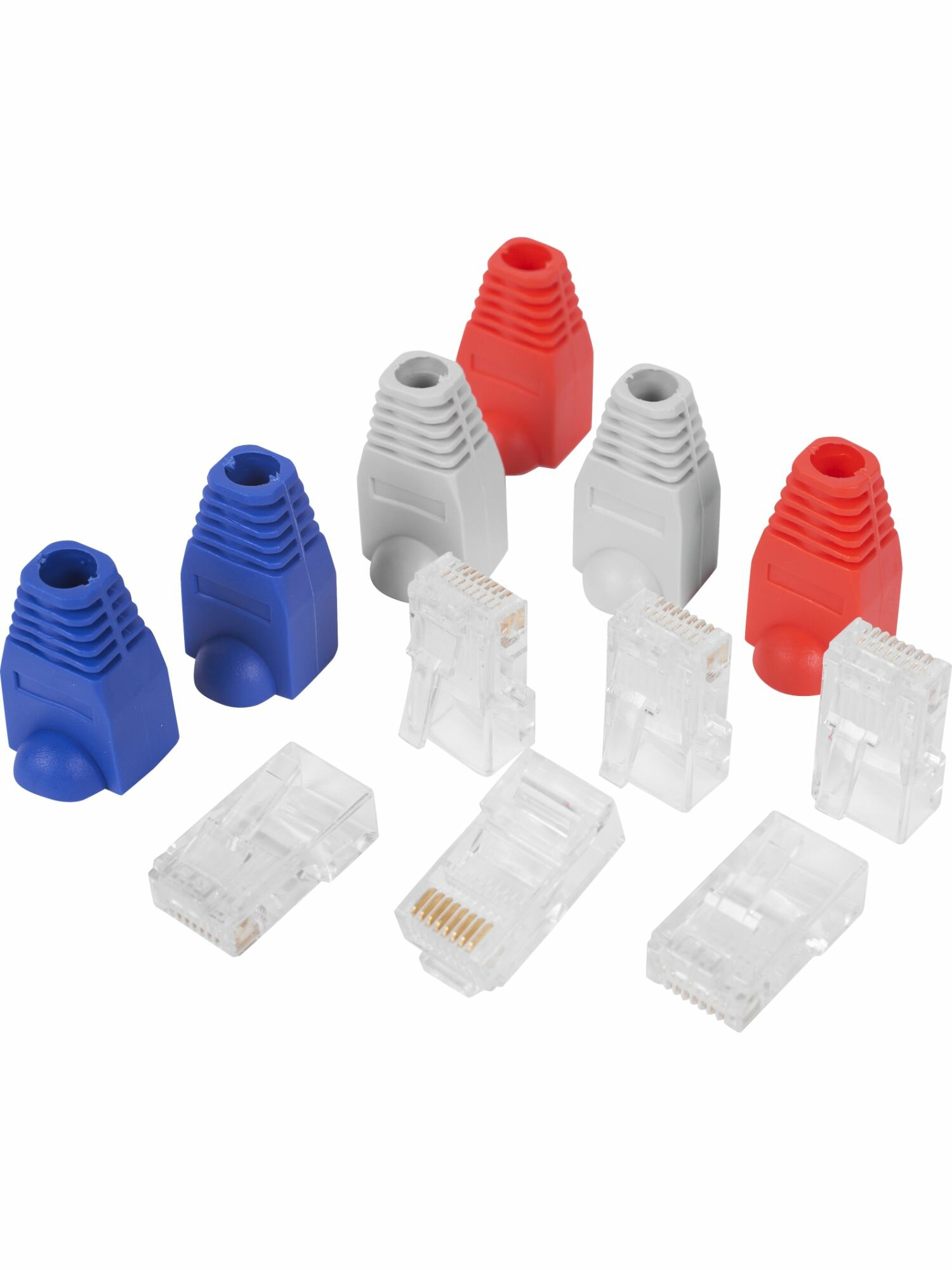 Коннектор RJ-45 8P8C 6 шт. цвет разноцветный