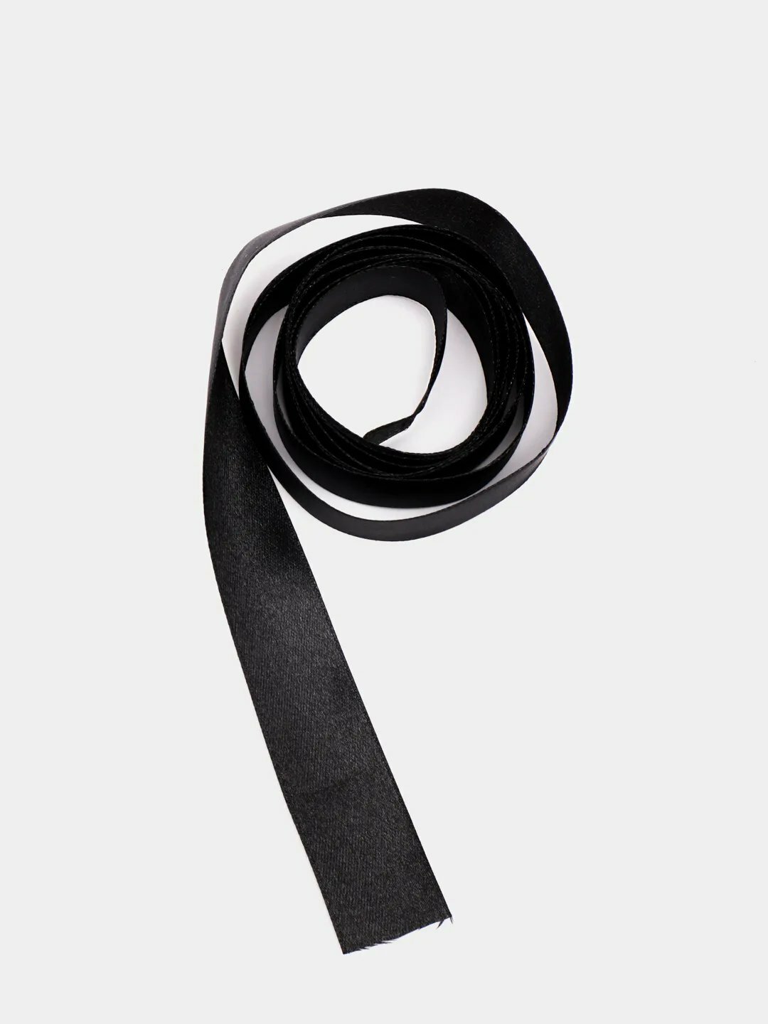 Атласная лента, ширина 2,5 см, 13 м, черная, для рукоделия, флористики — фото 1