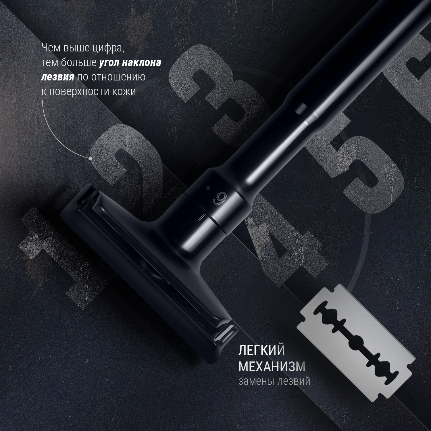 Сменные лезвия и кассеты для Т-образной бритвы TM на деревянном фоне - набор для длительного использования