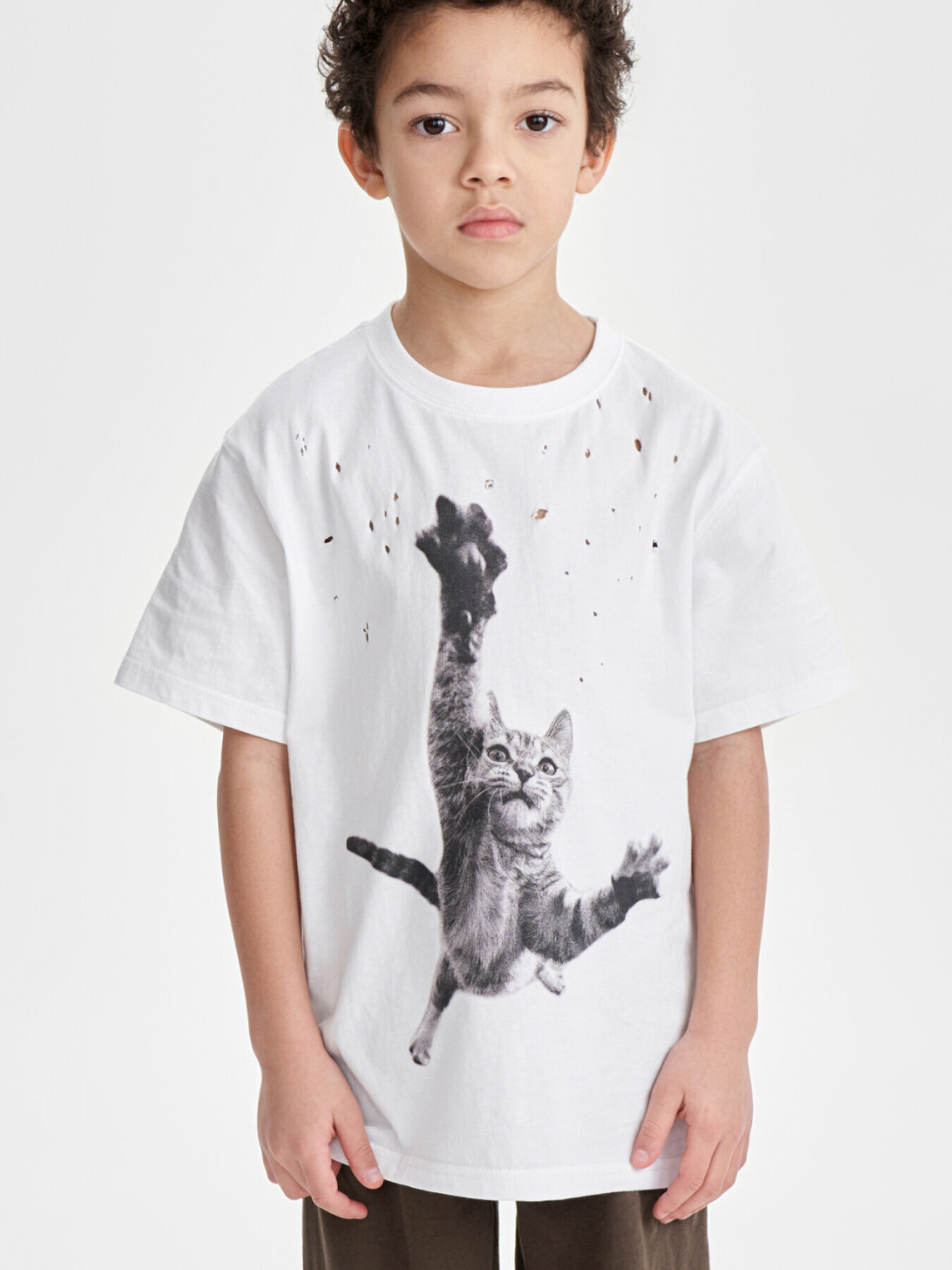 Футболка Happy Baby детская, размер 92-98, серый, белый