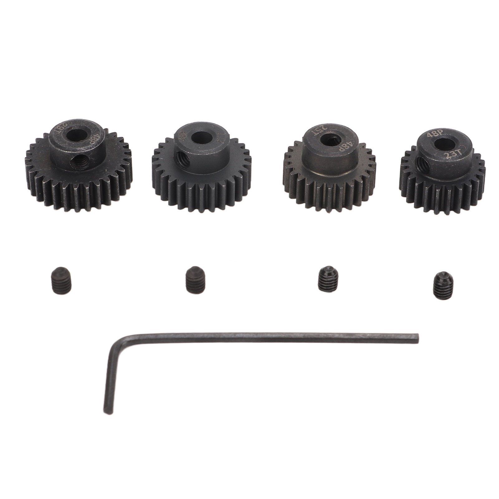 4pcs rc двигатель двигателя 48p 23t 25t 27t 29t ржавой металлический металлический набор 48p набор для 1/10 RC 3.175mm Motor