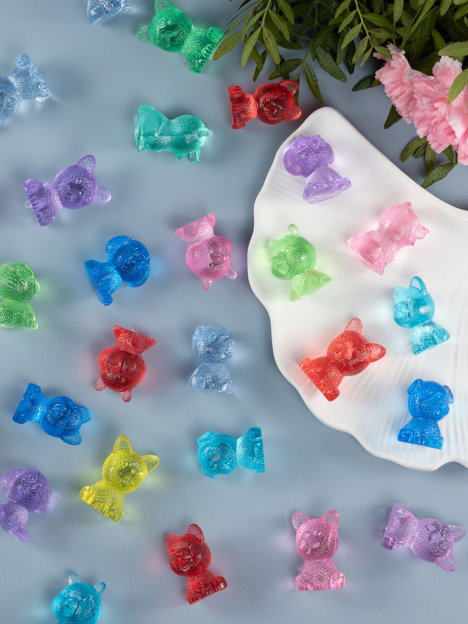 Детские игрушки фигурки «Собачки» 30 шт, акриловые кристаллы для игр, декора и творчества, COLOR Si — фото 1