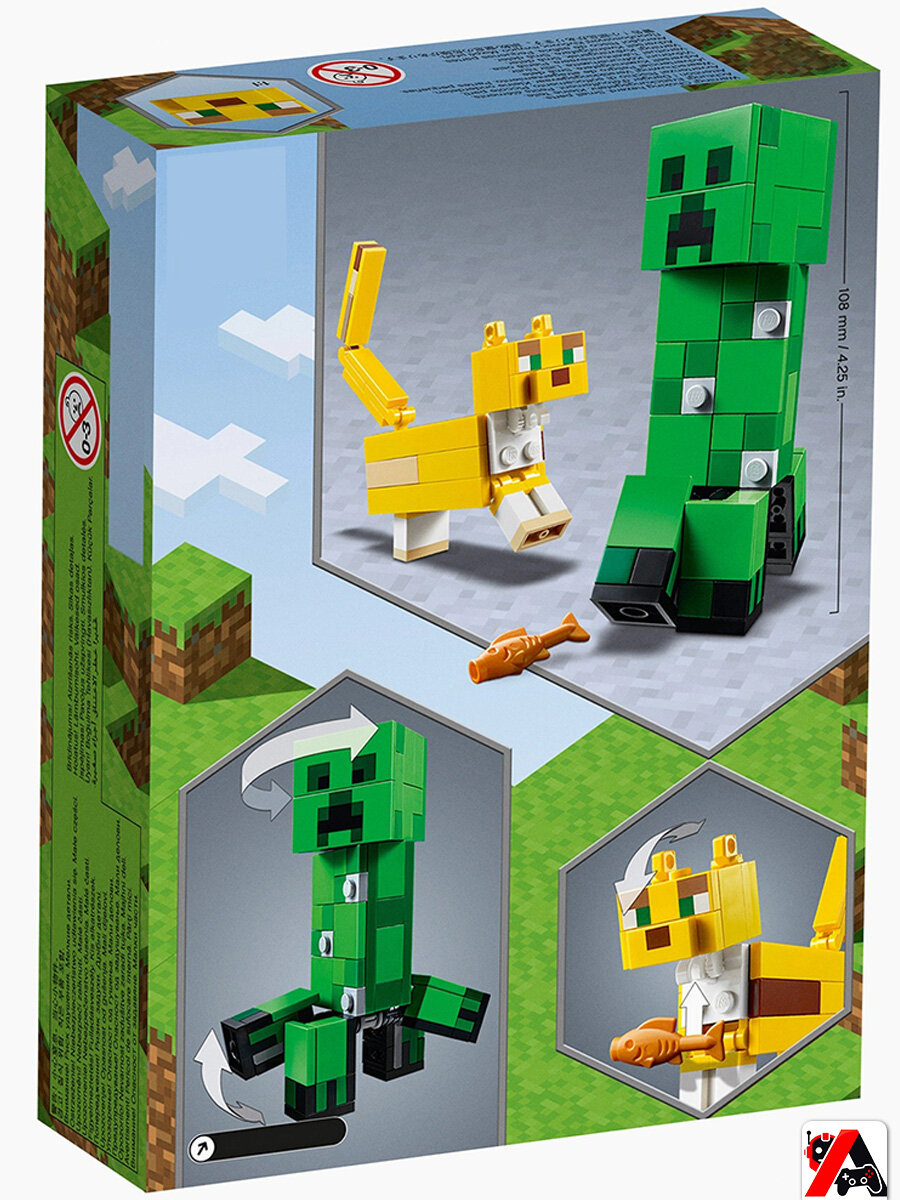 Конструктор Майнкрафт Крипер и Оцелот — фото 1