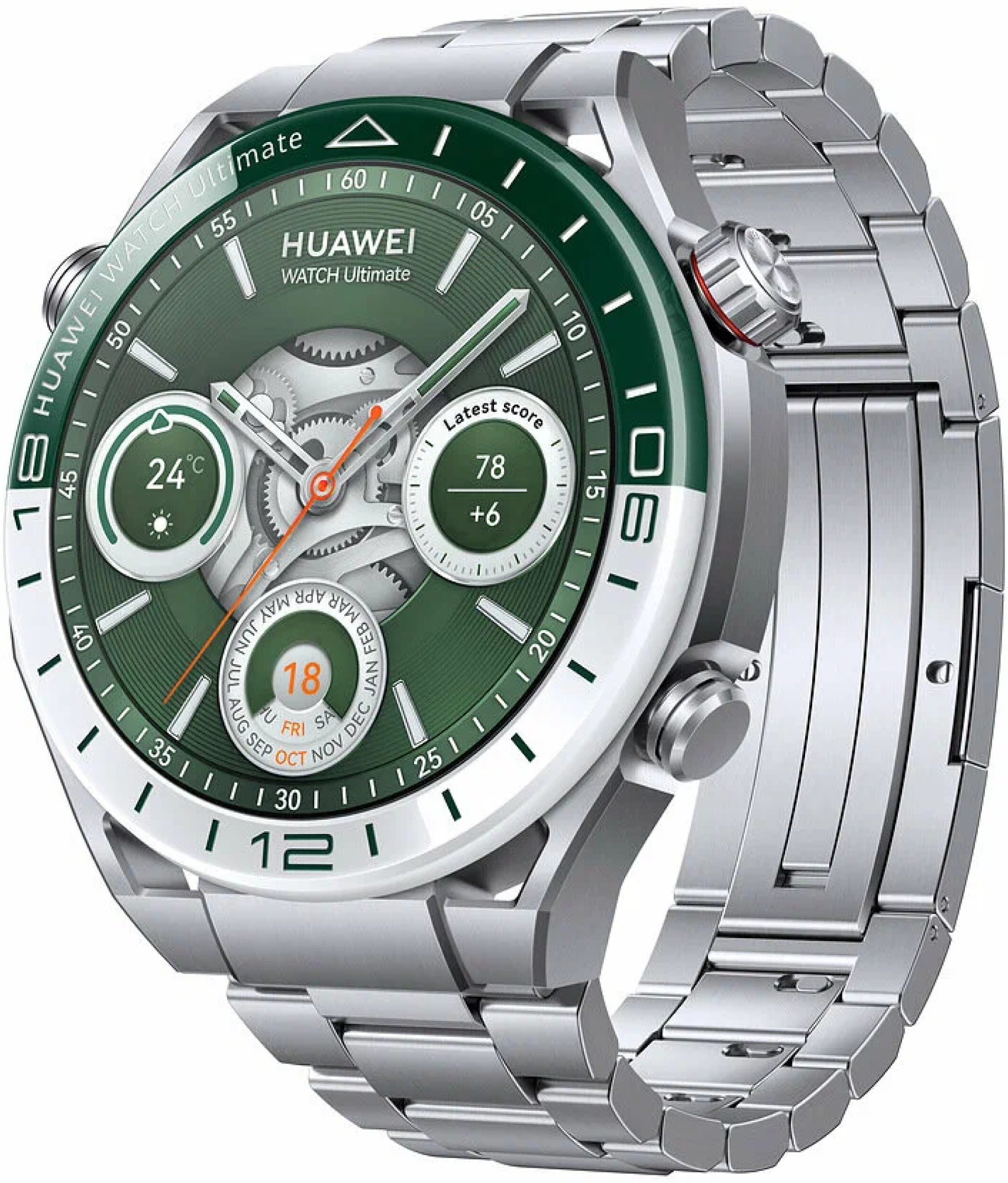 Смарт-часы Huawei Watch Ultimate RU(EAC), WDS-B19, 55020DSG, Циркониевый корпус стального цвета, титановый ремешок