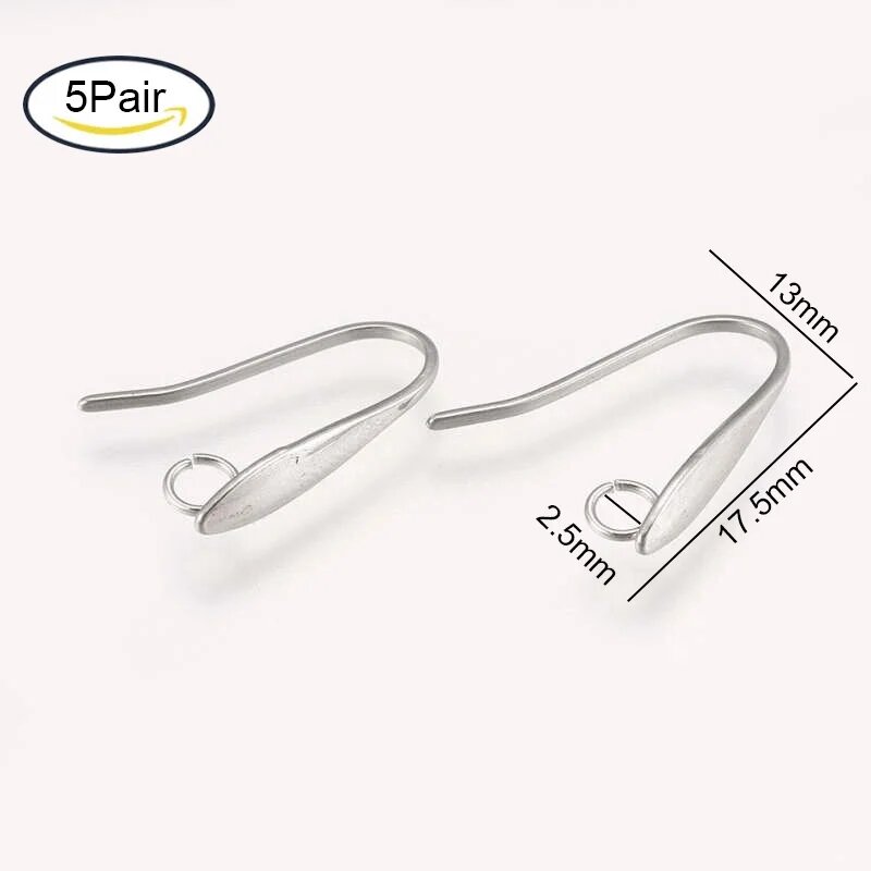 Серебряные серьги-крючки 17.5x13x15mm (5 пар)