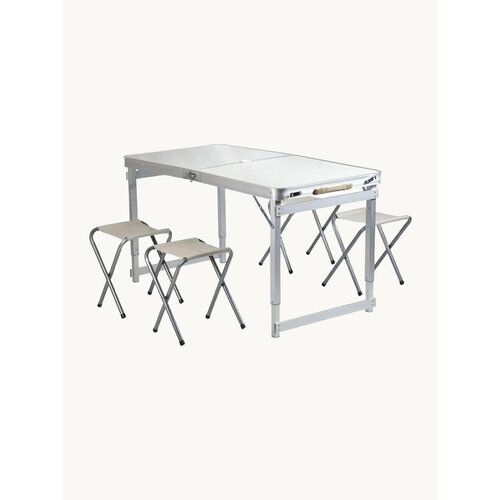 Набор Snaiden стол + 4 стула сверхусиленный, 60x120 см, белый