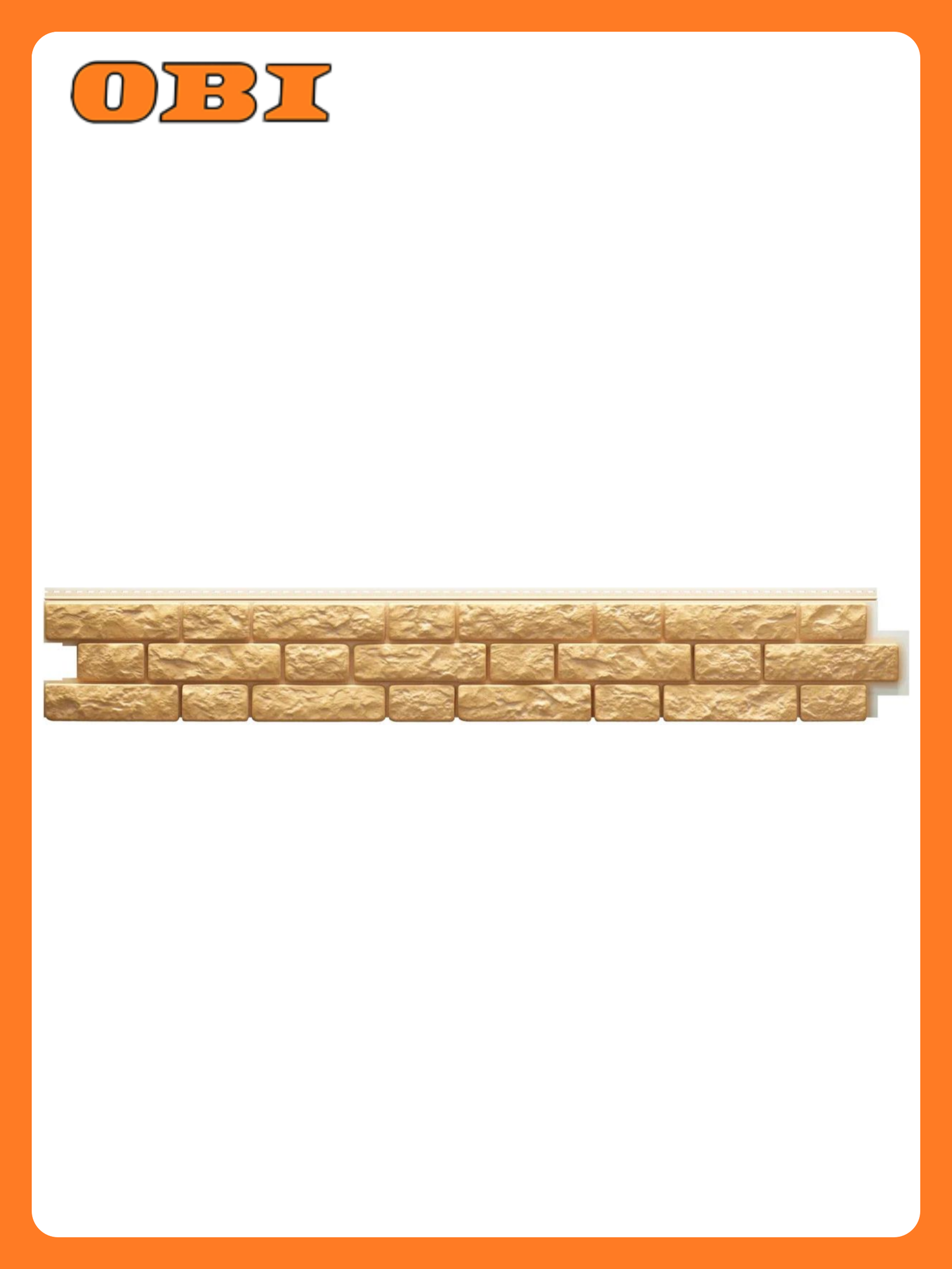 Сайдинг Docke LUX BERGARD "Пекан", бежевый, под камень, длина 180 см, 1шт