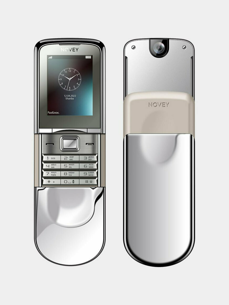 Кнопочный телефон Novey N880, чёрный, с 2 SIM-картами и 1 SD-картой