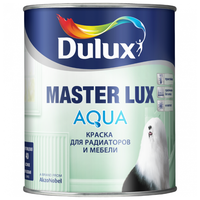 Краска для радиаторов и мебели Dulux Master Lux Aqua 40 база BW, белая, полуглянцевая (1л)