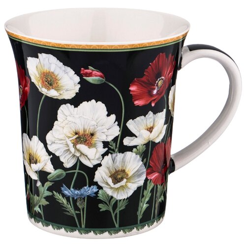 фото Кружка маки 440мл черная lefard (104-605)