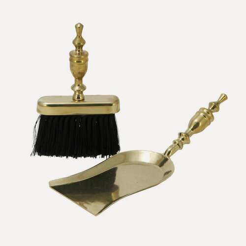 Изображение товара Каминный набор Bronza Portugal, совок и щётка, латунь, золотой цвет