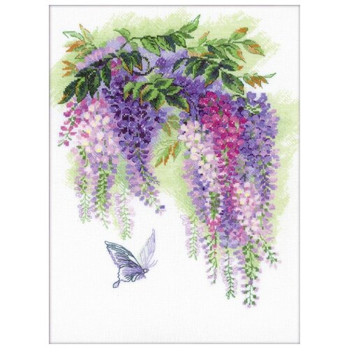 фото Риолис набор для вышивания крестом глициния 30 х 40 (1672)