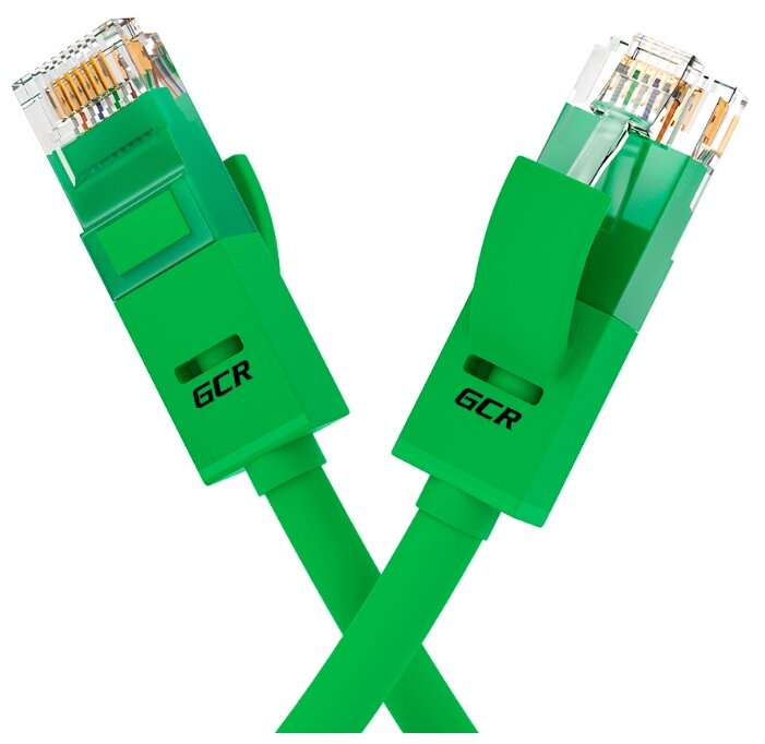 Кабель GCR RJ45-RJ45 0,5м M-M Green GCR-LNC05-0.5m Green Connection - фото №7