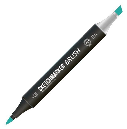 Маркер Sketchmarker Brush двухсторонний на спирт.основе цв.G152 Бирюзово-зеленый