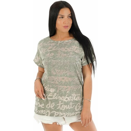 фото Женская футболка liketeks "чайка", базовая, больших размеров, синий, р-р 62