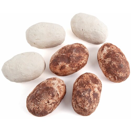Набор Bioteplo из 7 смешанных бежевых и коричневых камней для биокаминов