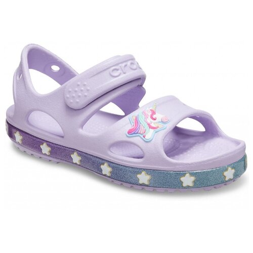 фото Сандалии crocs fun lab unicorn charm размер 25(c8), lavender