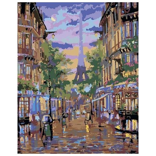 Картина по номерам Парижский вечер, 40x50 см