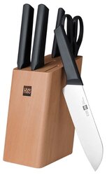 Набор Xiaomi Fire kitchen, 4 ножа и ножницы с подставкой
