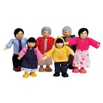 Набор мини-кукол Hape Happy Family Asian, E3502 - изображение