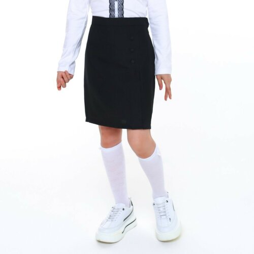 Школьная юбка Мануфактурная лавка, размер 140, черный