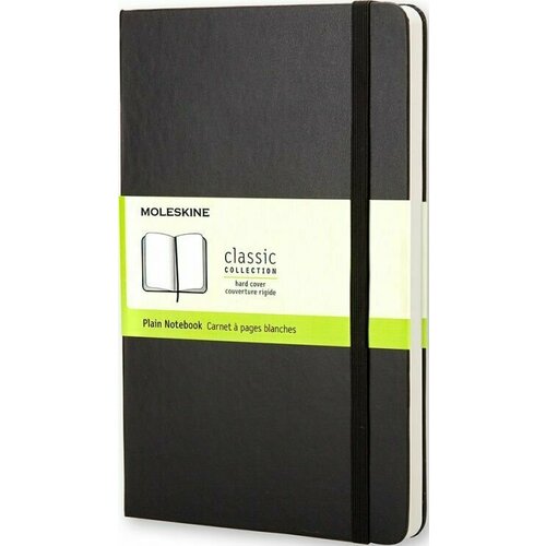 Блокнот Moleskine CLASSIC QP062 13х21см 240стр. нелинованный, твердая обложка, черный