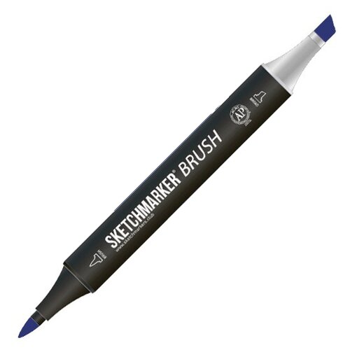 SketchMarker Маркер Brush 2, B90 dark blue, 1 шт. sketchmarker маркер brush 2 b71 cobalt blue 1 шт